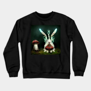 White Rabbit Fungi Friend Crewneck Sweatshirt